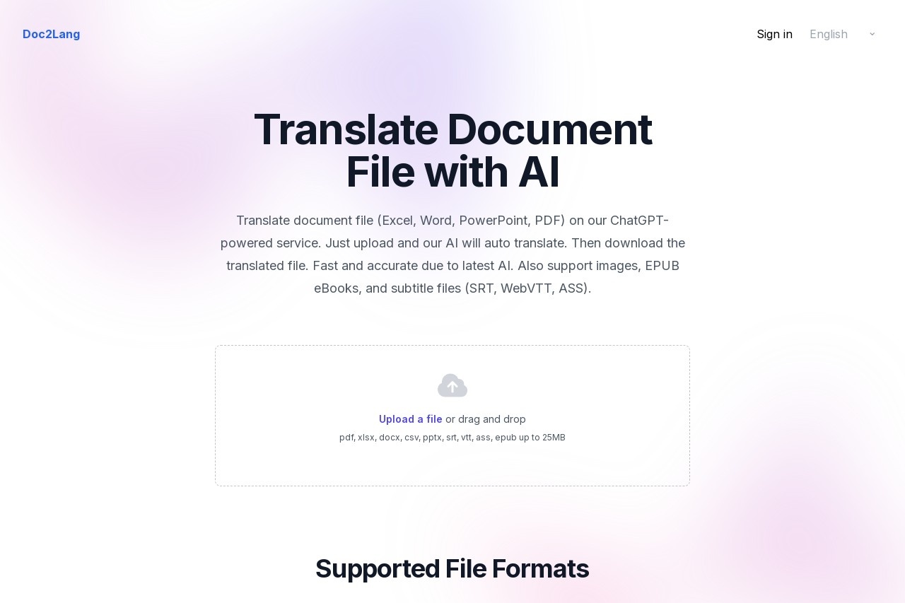 Document File Translation