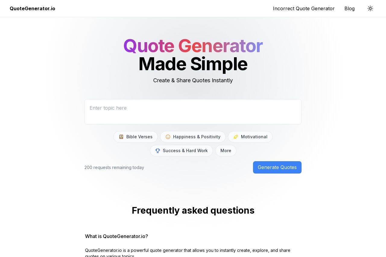 Quote Generation