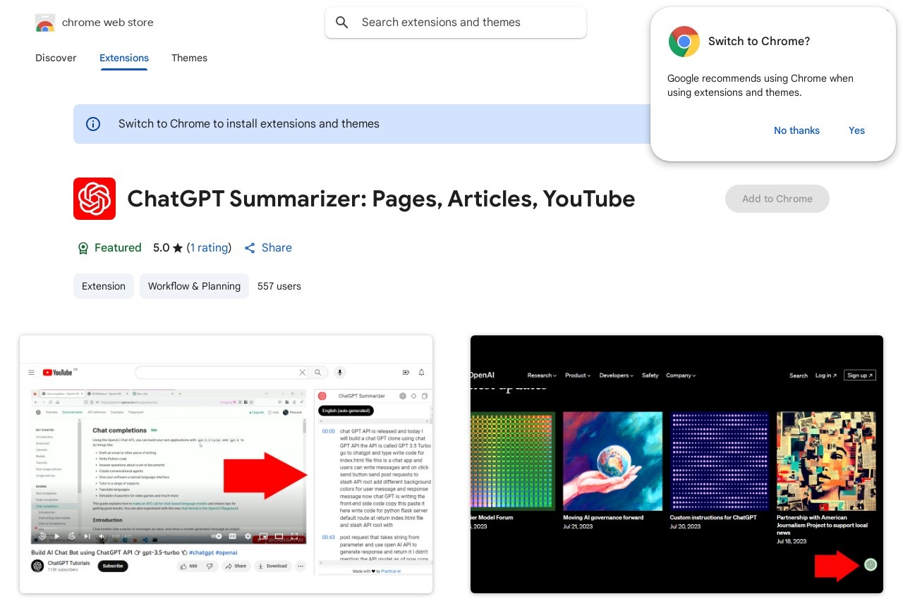 ChatGPT Summarizer