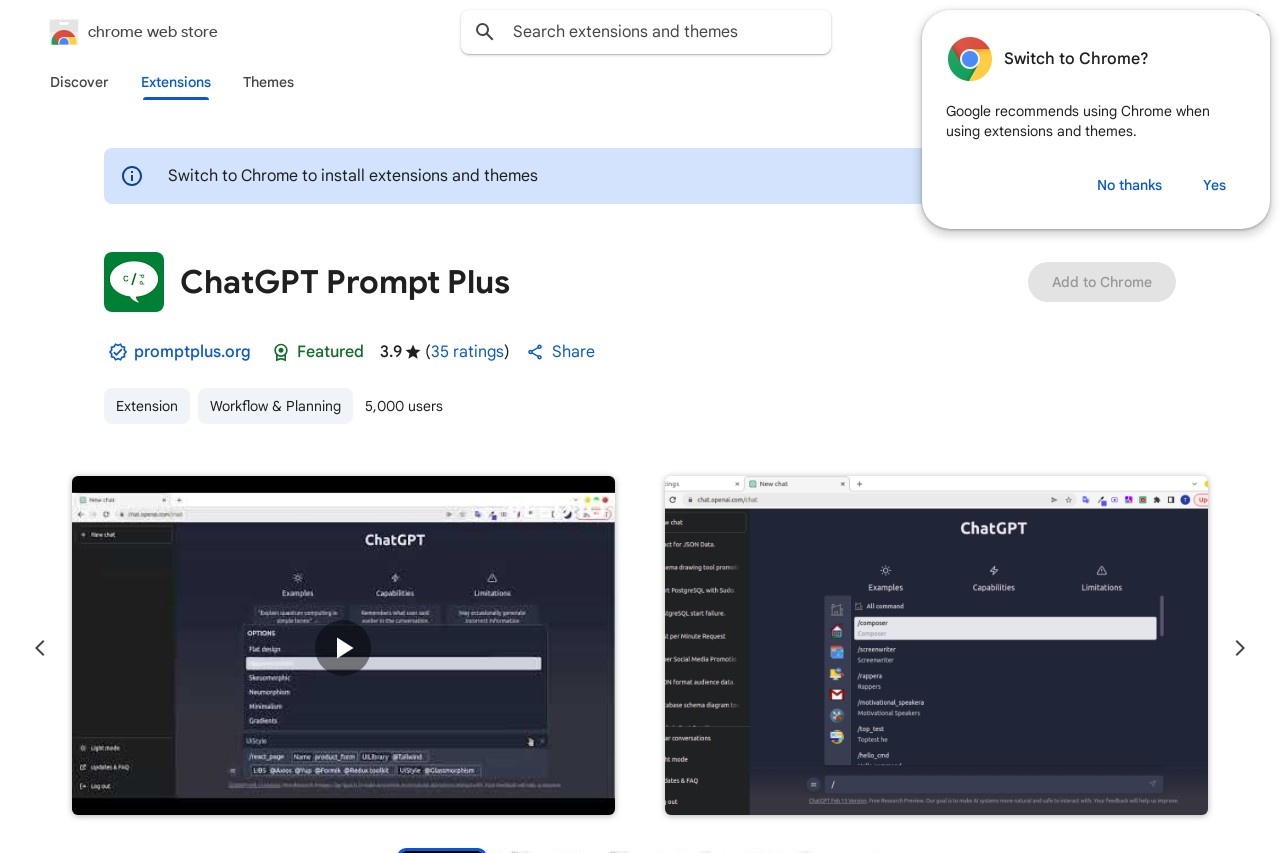 ChatGPT Prompt Plus