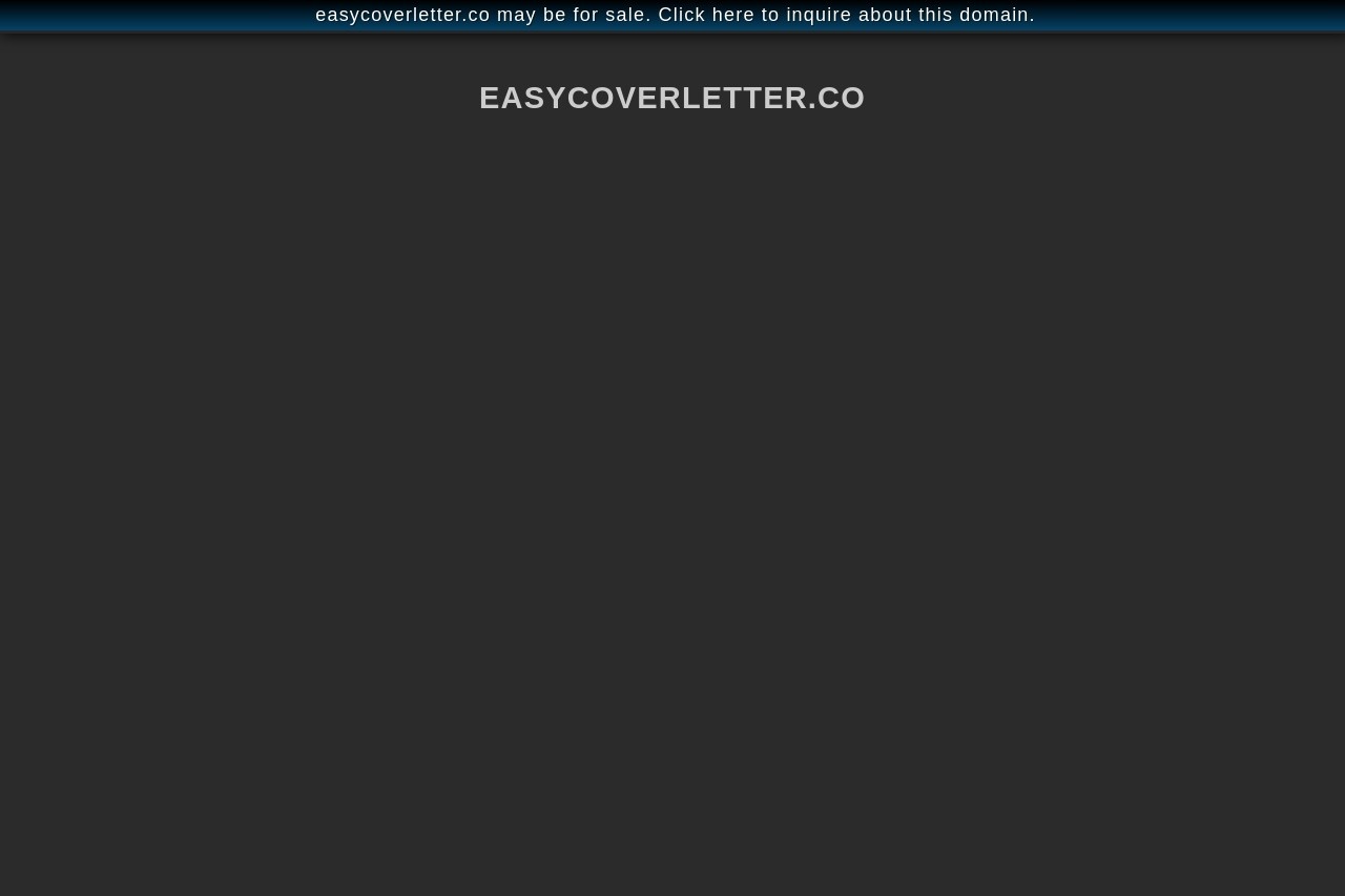 Easy Cover Letter