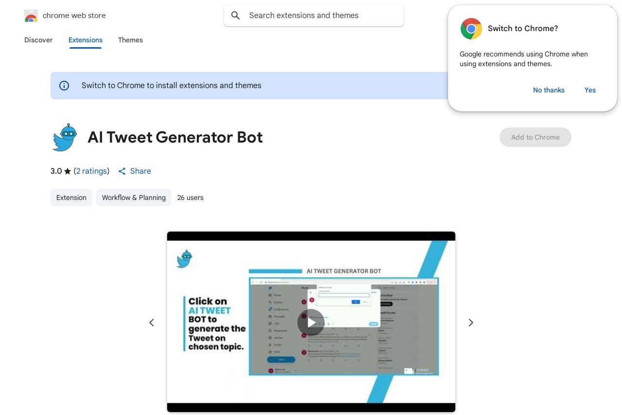 AI Tweet Generator Bot
