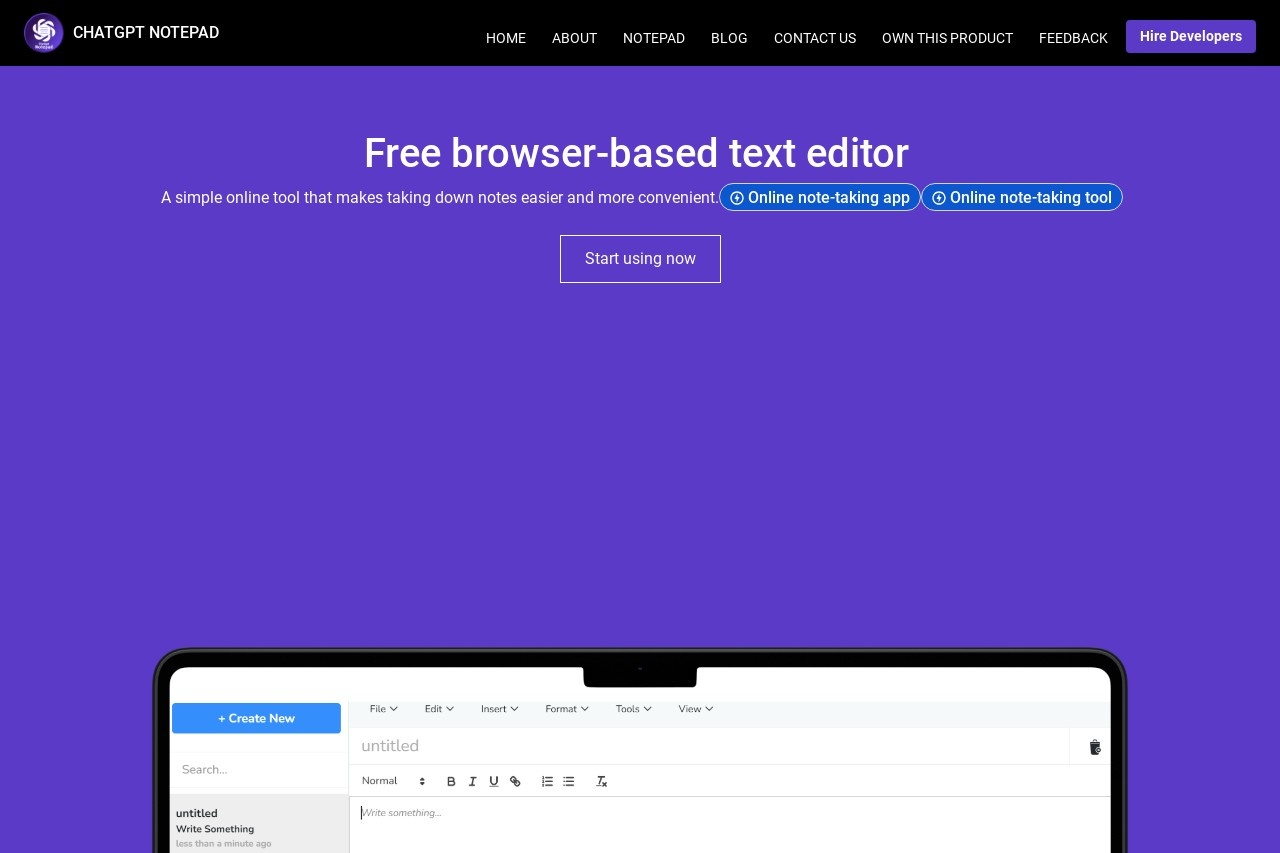 ChatGPT Notepad