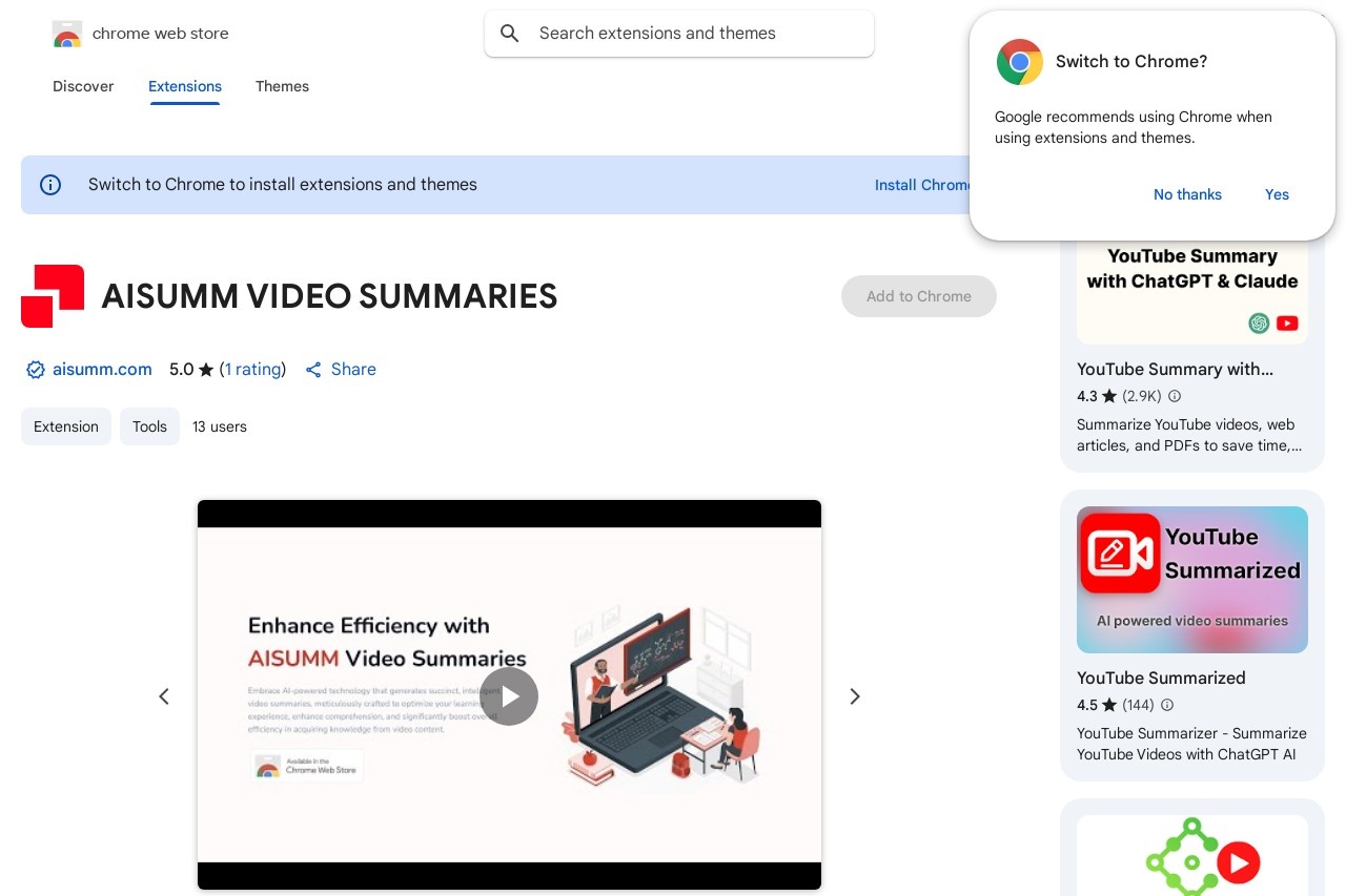 AISUMM VIDEO SUMMARIES