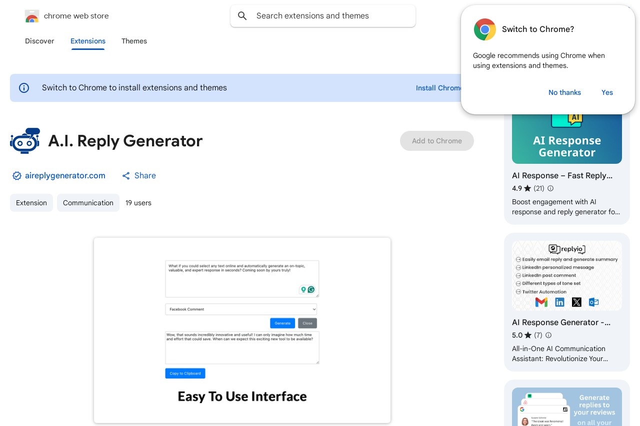 A.I. Reply Generator