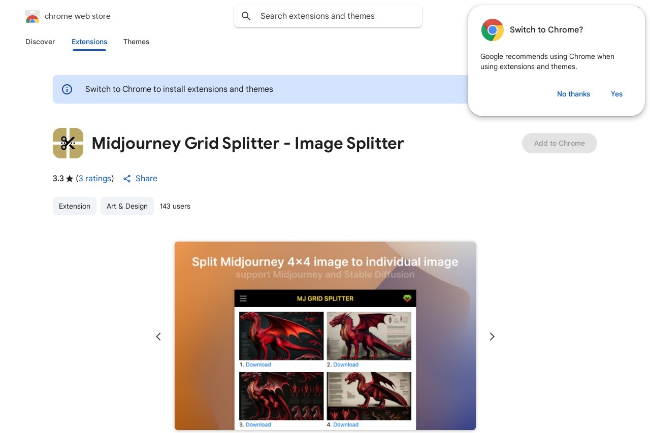 Midjourney Grid Splitter
