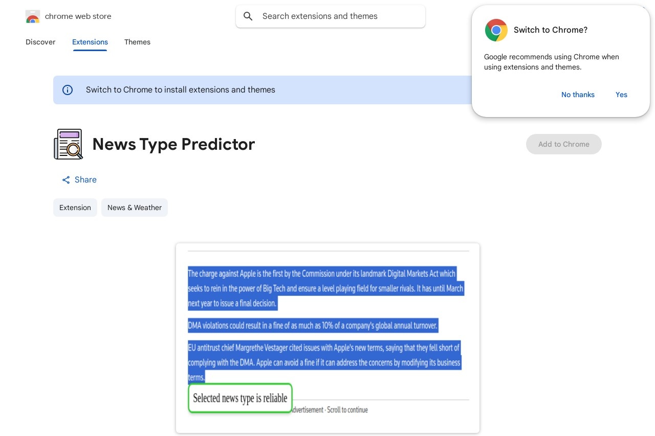 News Type Predictor