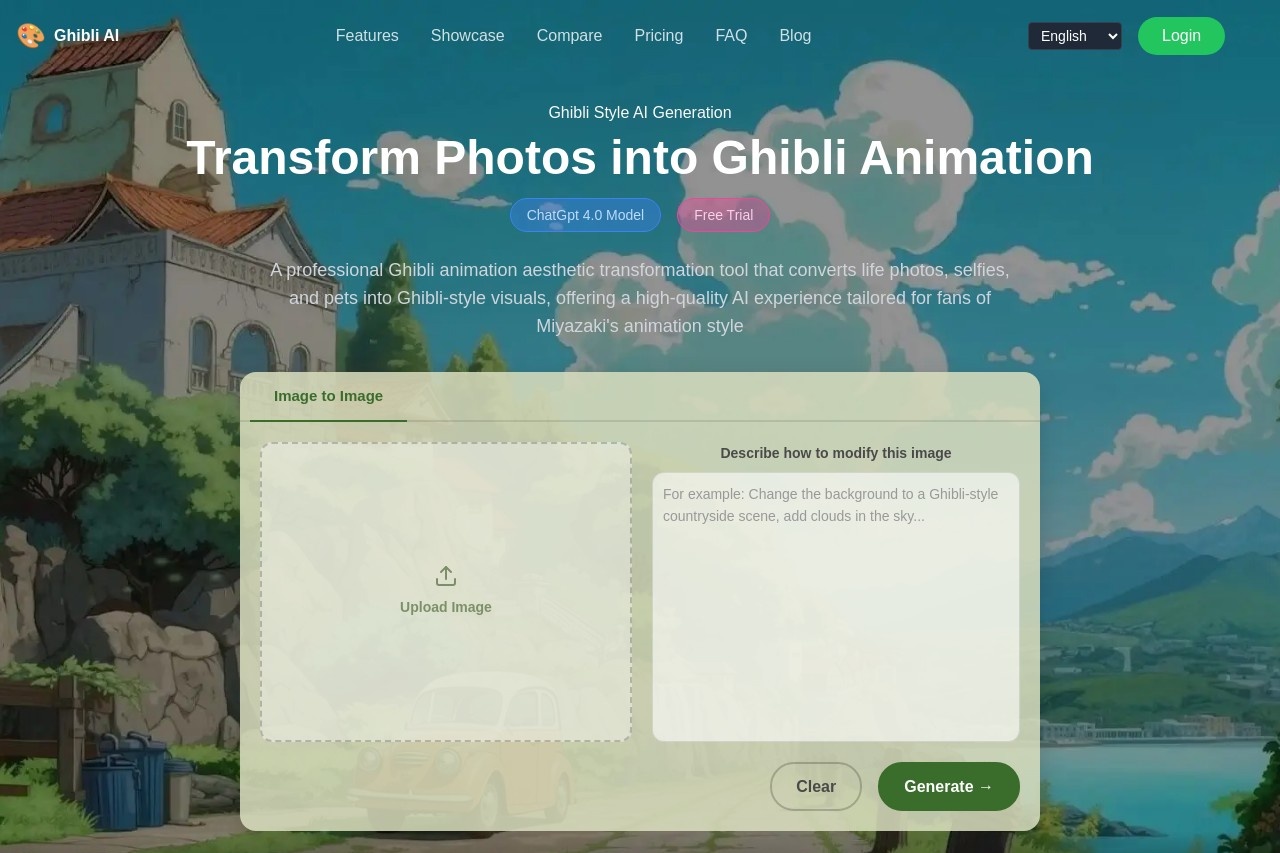 Ghibli Style Image Generator