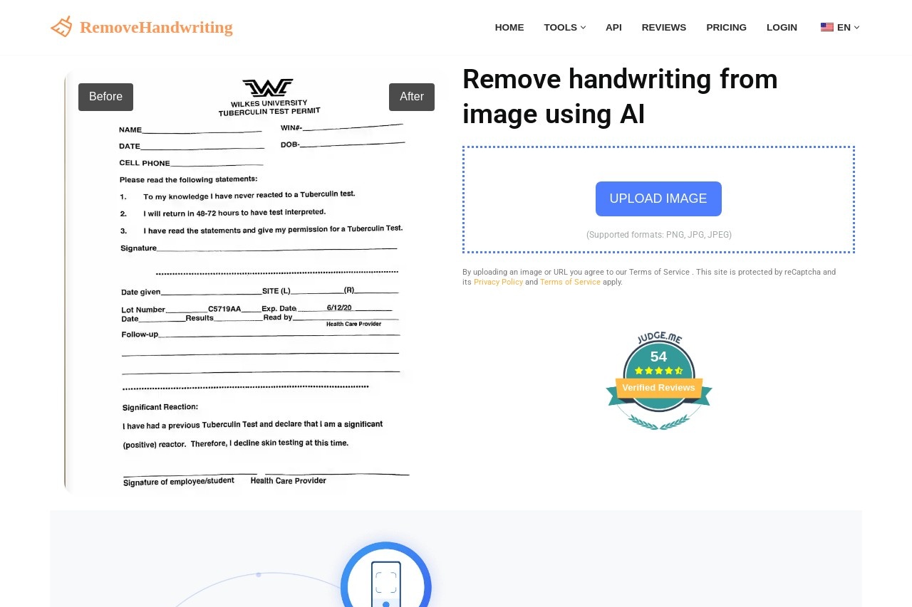Remove Handwriting