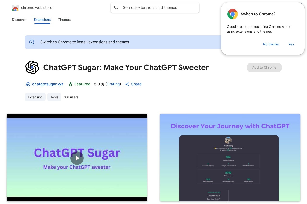 ChatGPT Sugar