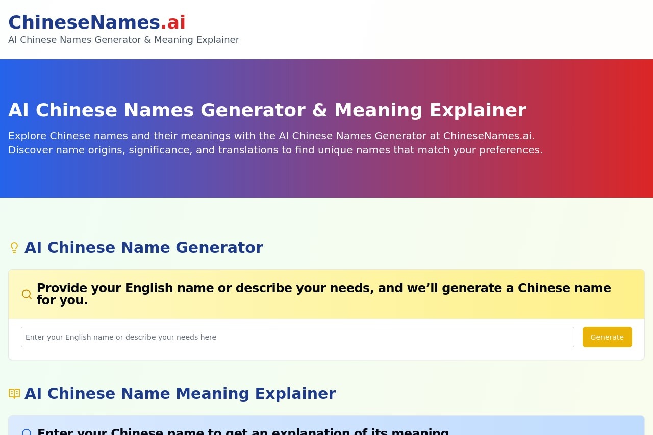 ChineseNames.ai