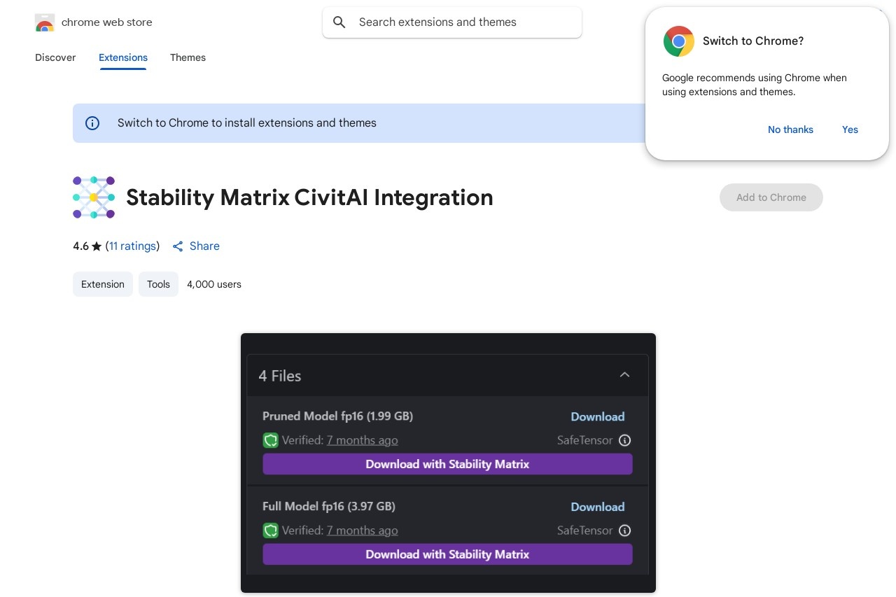Stability Matrix CivitAI Integration