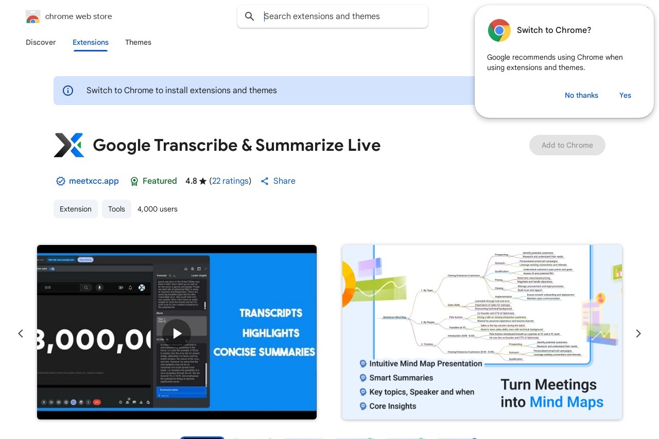 Google Transcribe & Summarize Live