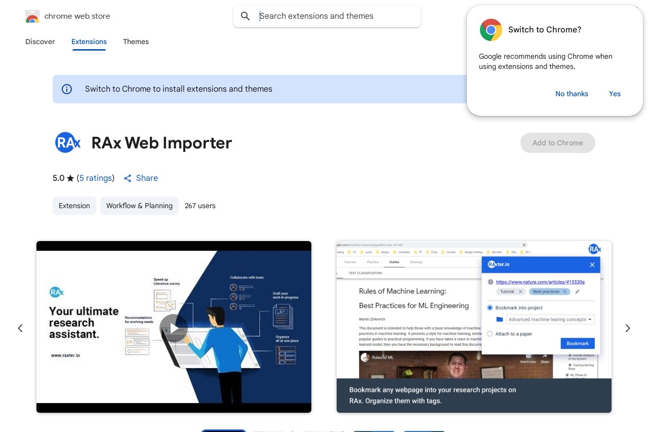 RAx Web Importer