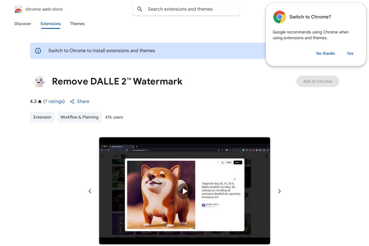 Remove DALLE 2 Watermark
