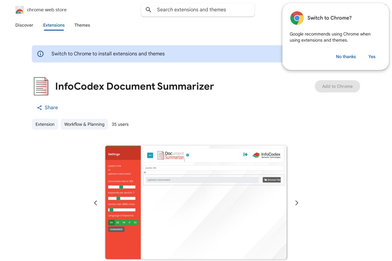 InfoCodex Document Summarizer