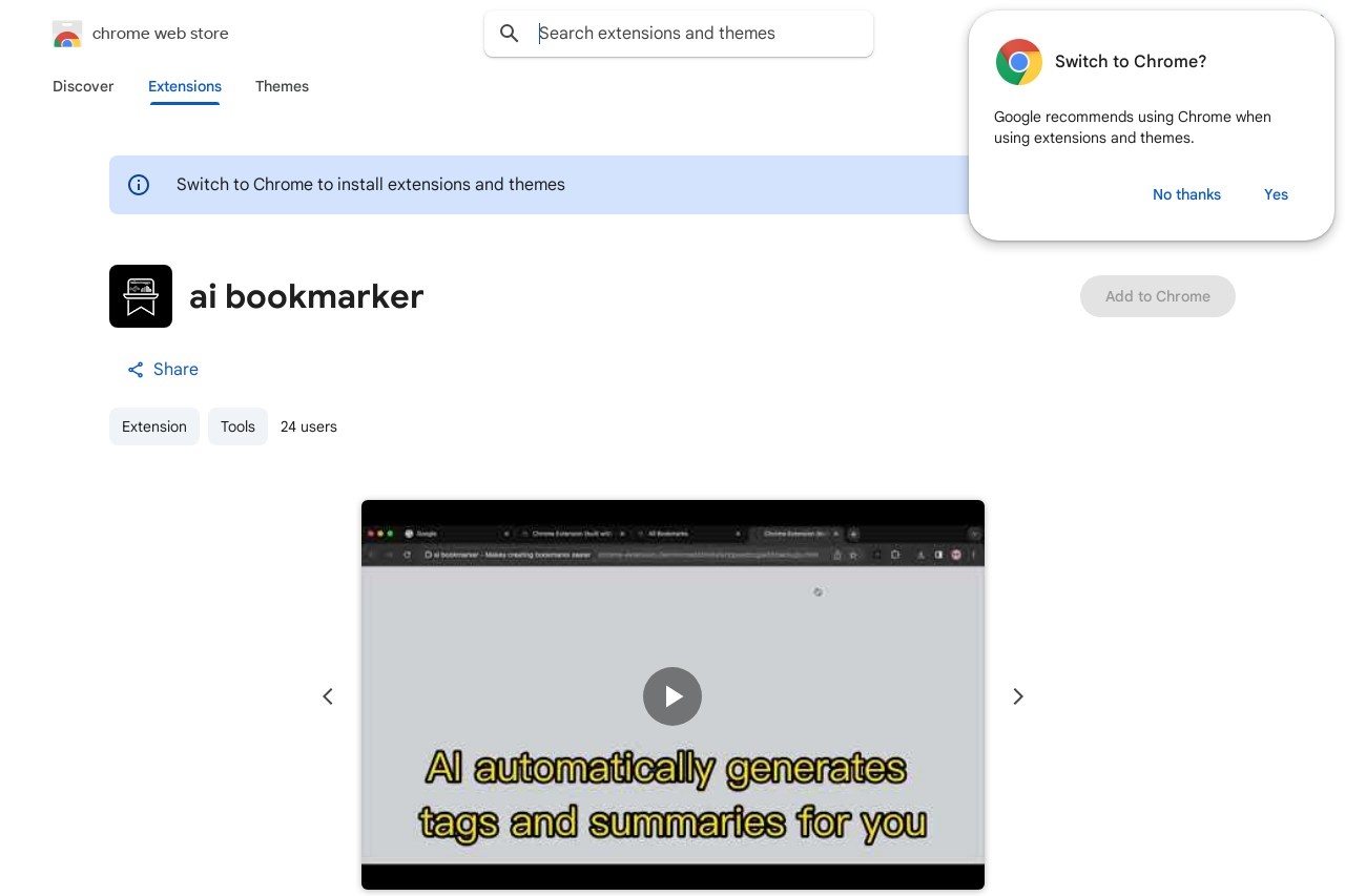 ai bookmarker