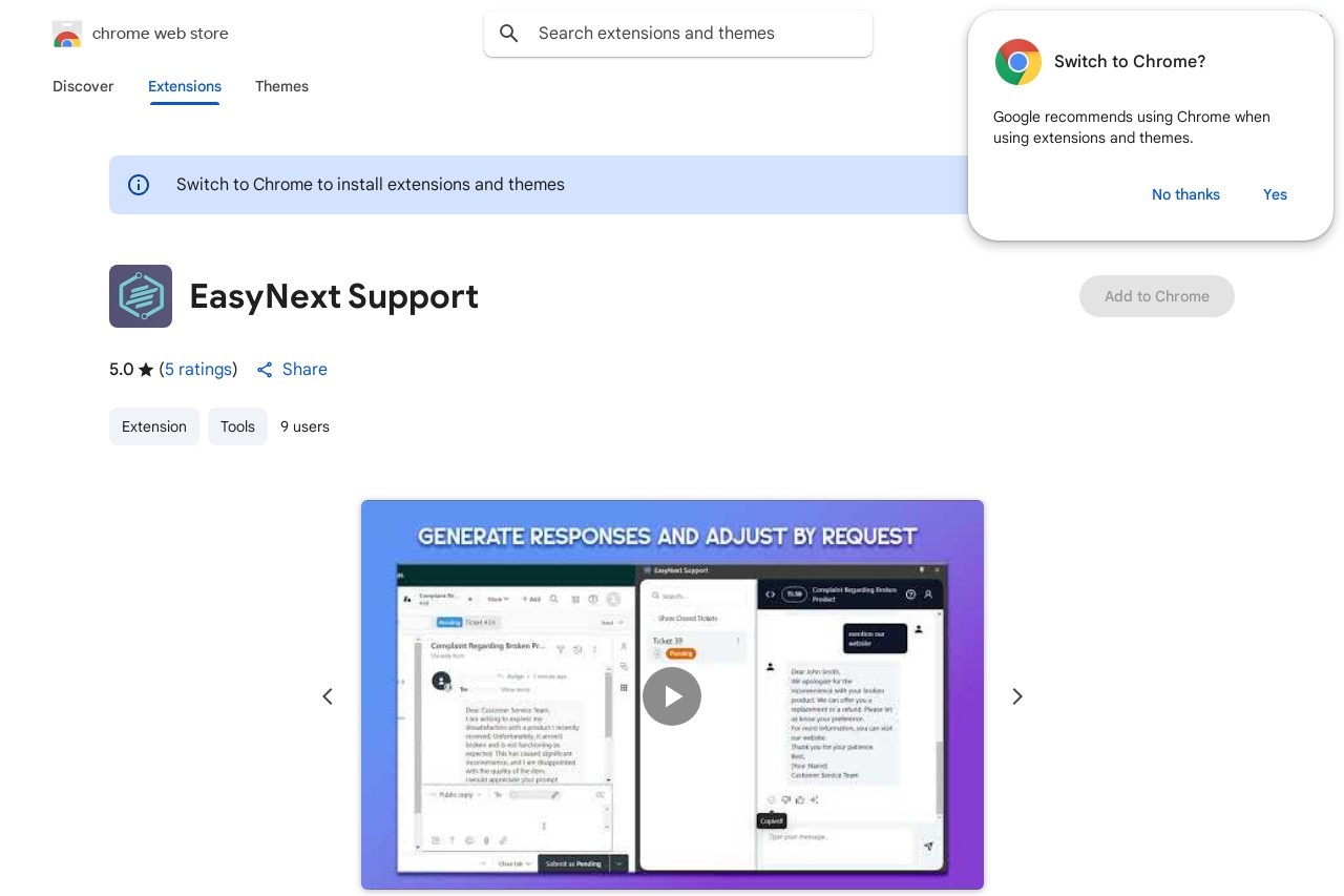 EasyNext Support