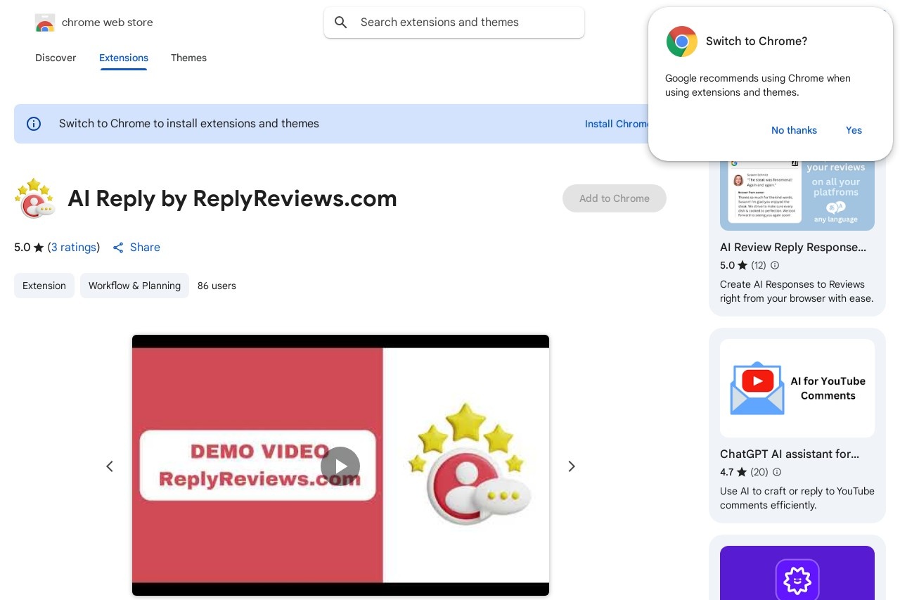 AI Reply by ReplyReviews.com