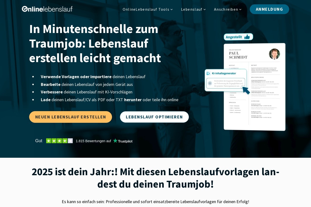 Online Lebenslauf