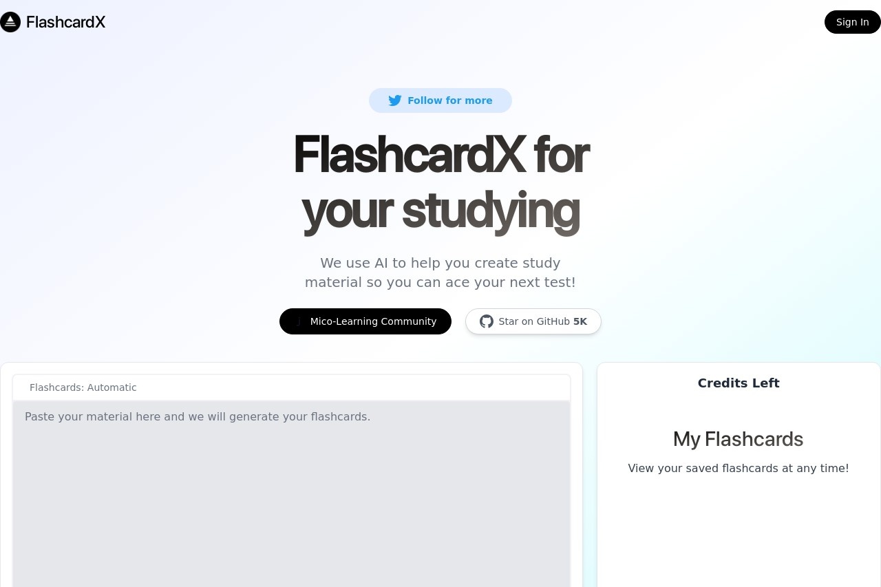 FlashcardX