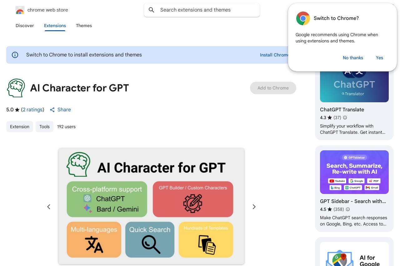 AI Character for GPT