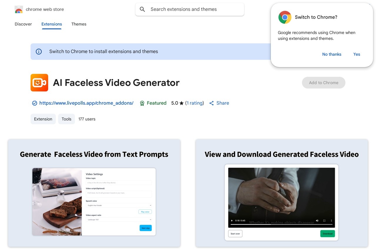 AI Faceless Video Generator
