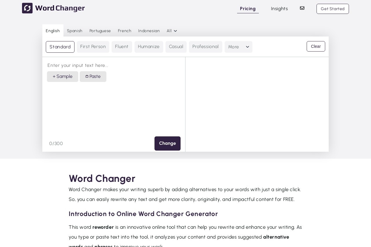 Word Changer