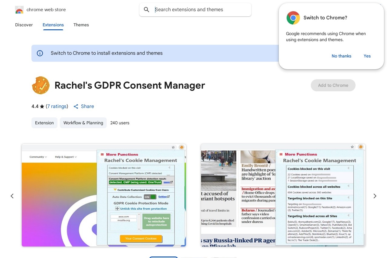 Rachel's GDPR Consent Manager