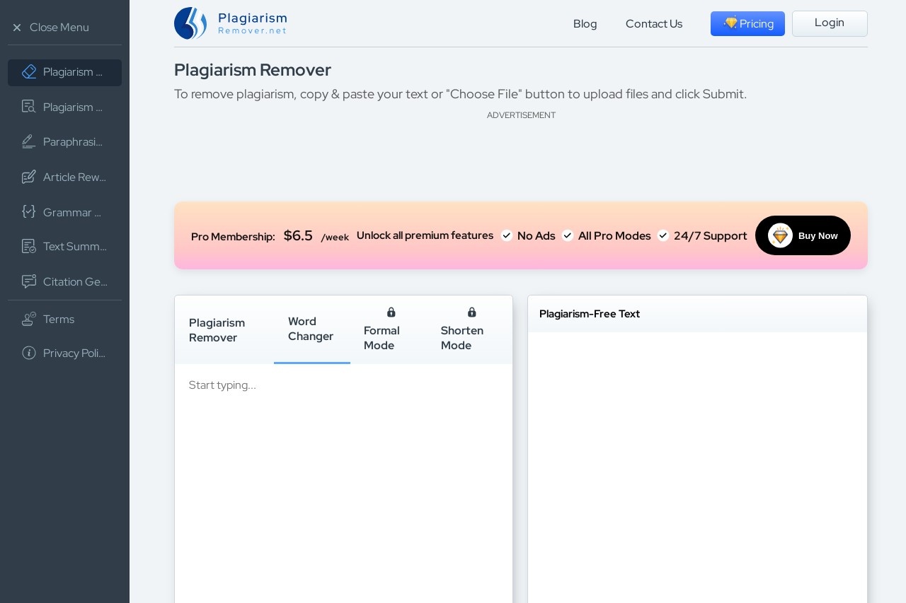 Plagiarism Remover