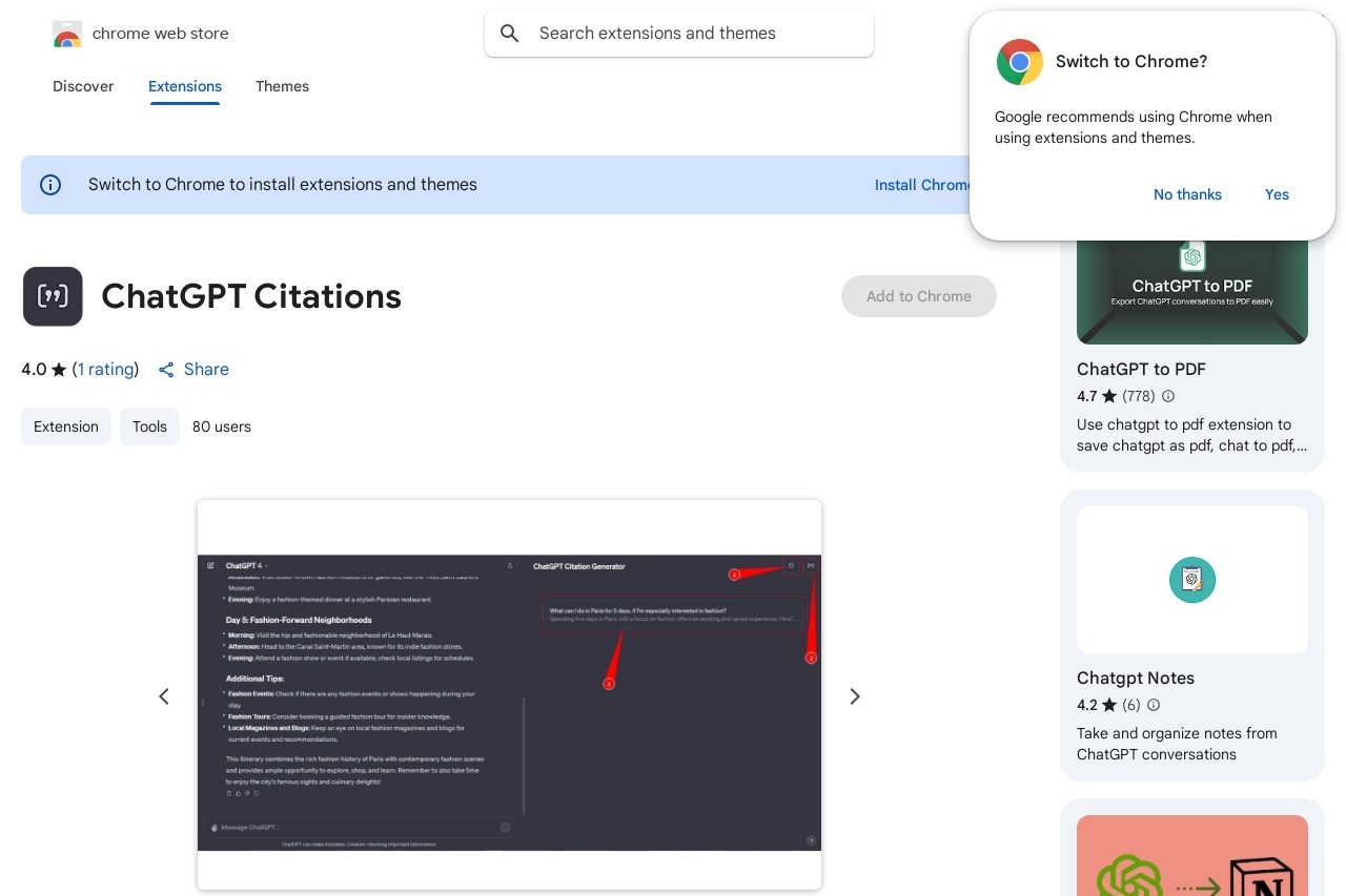 ChatGPT Citations