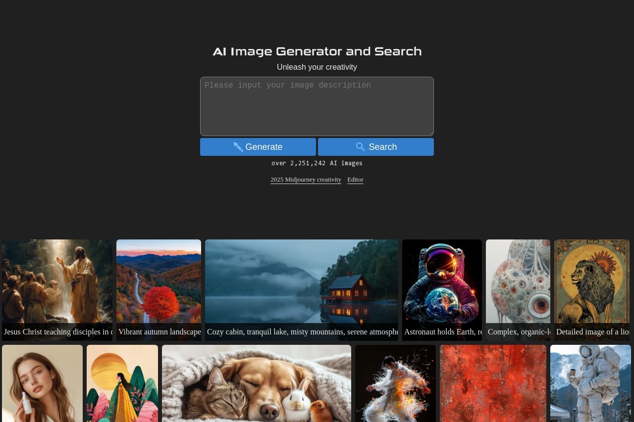 AI Image Generator and Search