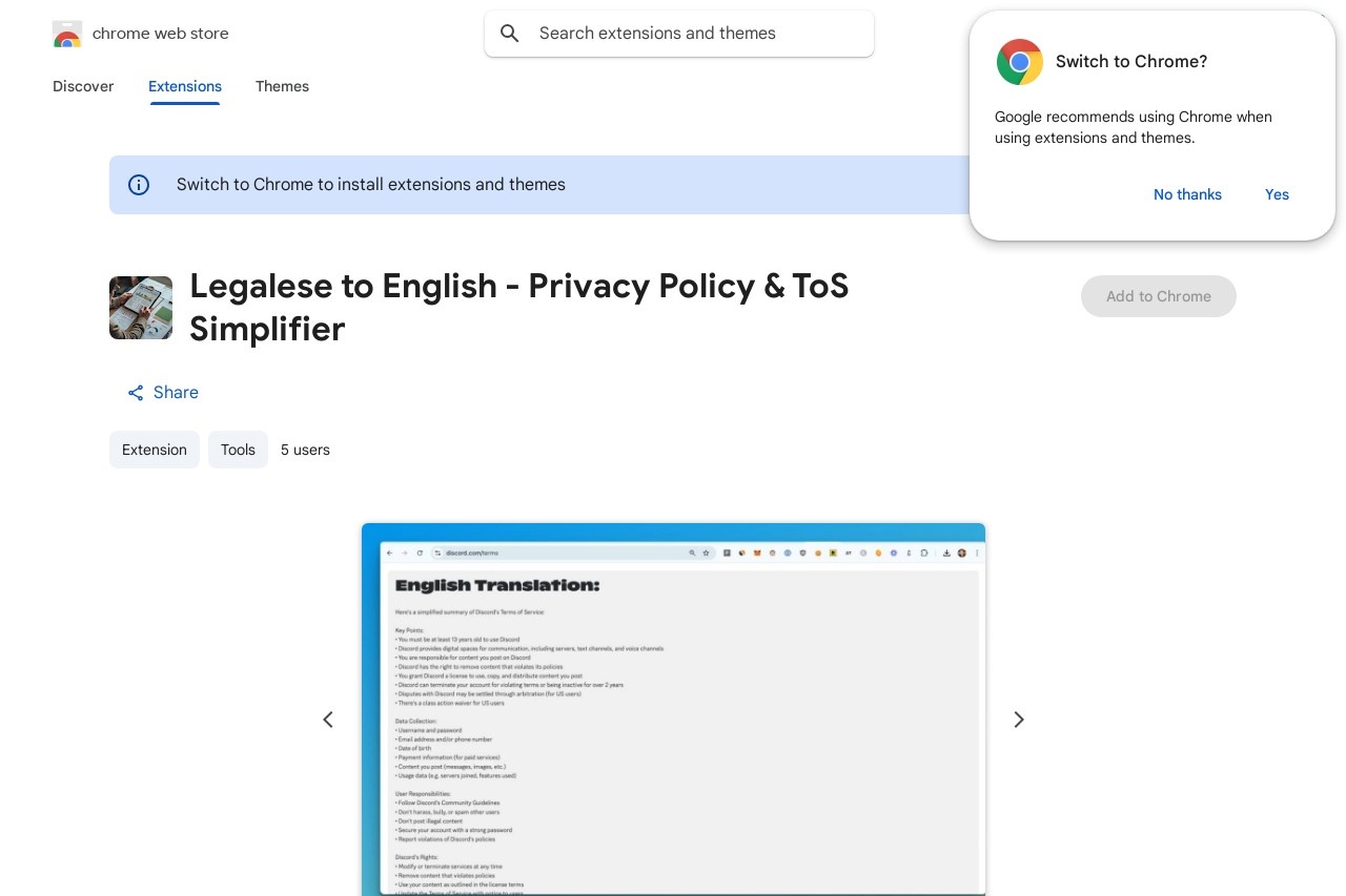 Legalese to English