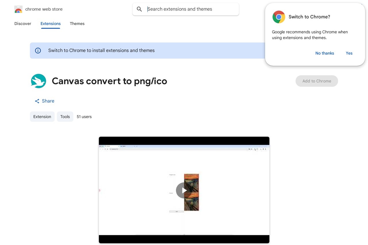 Canvas convert to png/ico