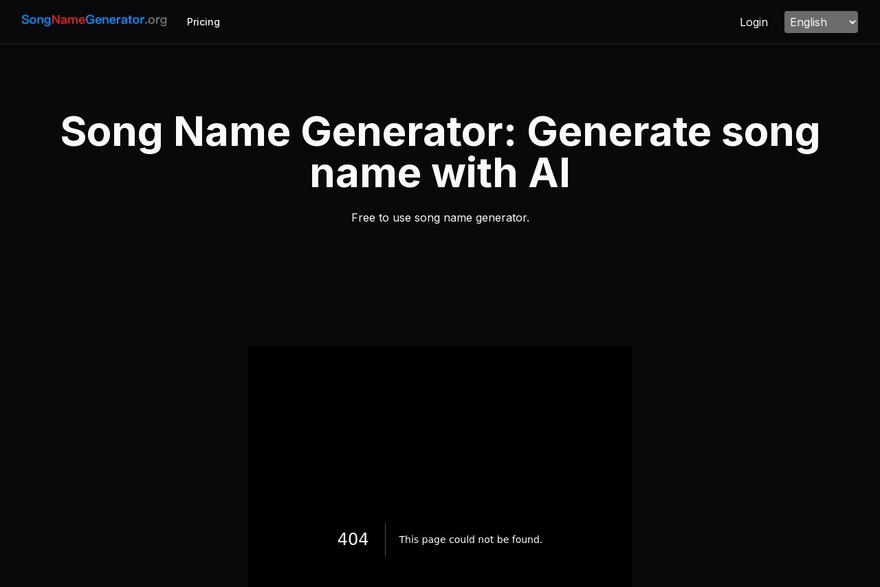 Song Name Generator