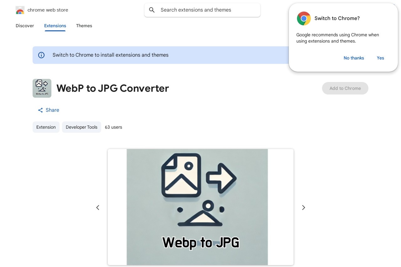 WebP to JPG Converter