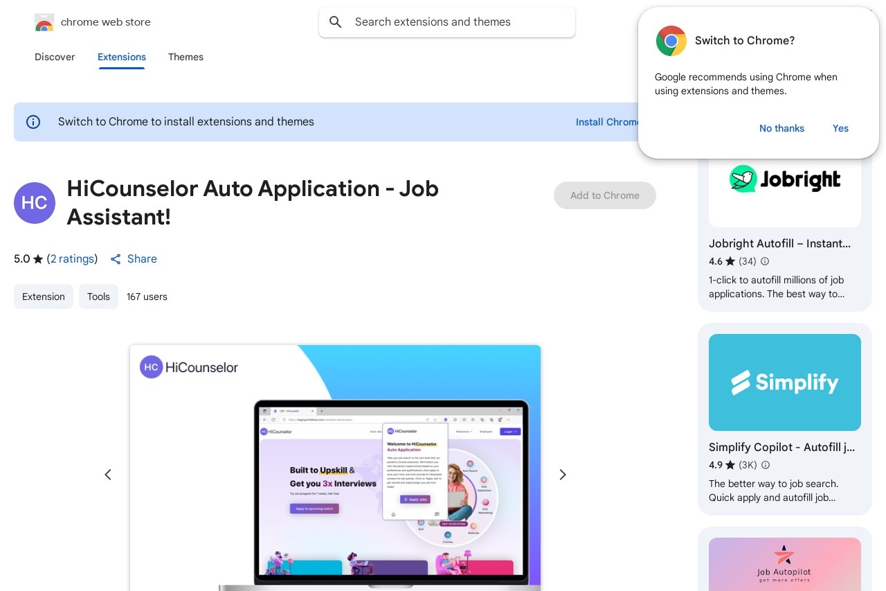 HiCounselor Auto Application