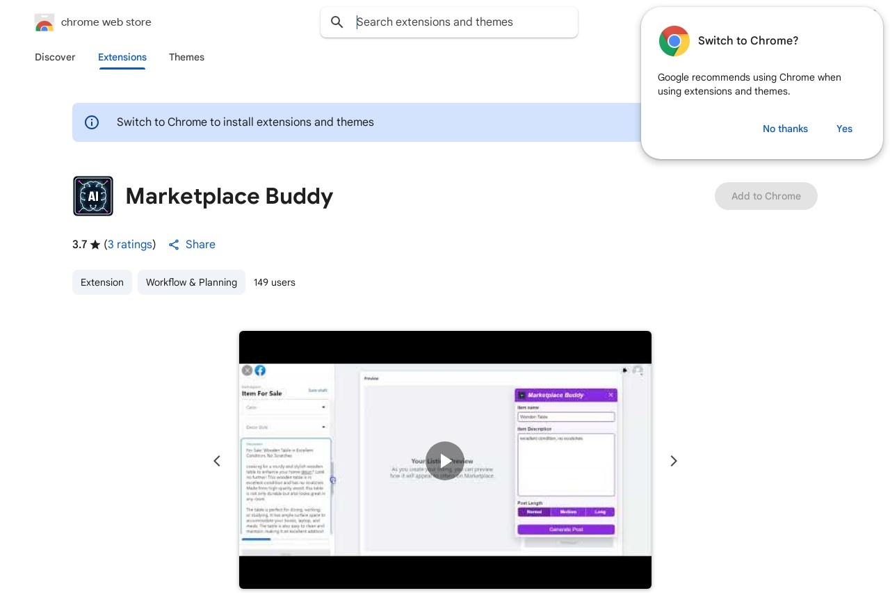 Marketplace Buddy