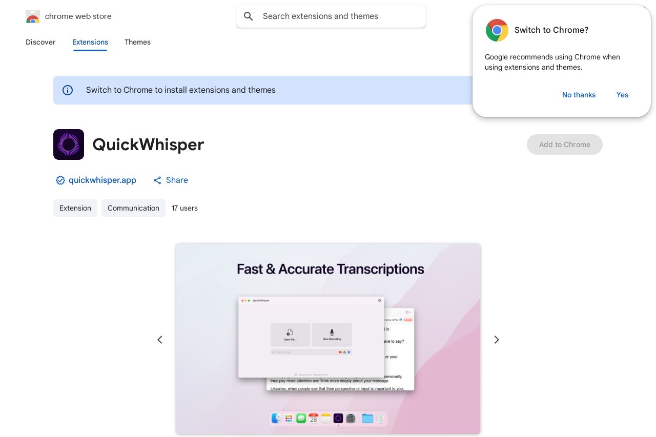 QuickWhisper