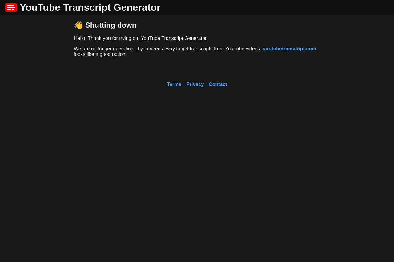 YouTube Transcript Generator