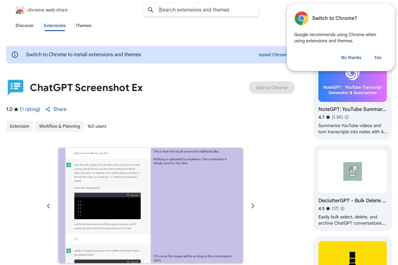 ChatGPT Screenshot Ex